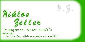 miklos zeller business card